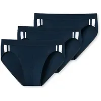 SCHIESSER 95/5 Rio-Slips Organic Cotton Streifen dunkelblau M 3er