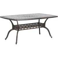 Beliani Gartentisch 165 x 102 x 72 cm Dunkelbraun