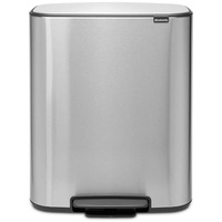 Brabantia Bo 2 x 30 Liter Matt Steel; Mülleimer