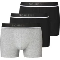 SCHIESSER 95/5 Shorts Organic Cotton Webgummibund schwarz/grau L 3er