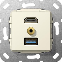Gira Einsatz HDMITM „High Speed with Ethernet”, USB Typ