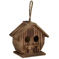 Relaxdays Deko Vogelhaus aus Holz Braun