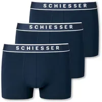 SCHIESSER 95/5 Shorts Organic Cotton webgummibund dunkelblau M 3er