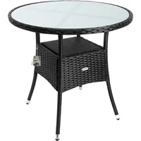 CASARIA Gartentisch Ø 80 x 74 cm schwarz