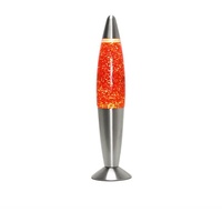 Licht-Erlebnisse Easylight Lavalampe Glitter TIMMY Orange Silber H:36cm inkl.