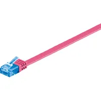 Goobay CAT 6A Flach-Patchkabel, U/UTP, Magenta