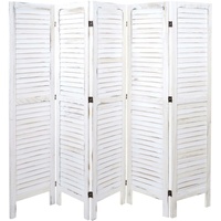 Mendler Paravent HWC-G30, Trennwand Sichtschutz Raumteiler, Shabby-Look 170x200cm ~