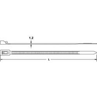 TRU Components 1592876 TC-HV200S203 Kabelbinder 200mm 4.50mm Natur Lösbar