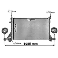 Van Wezel Kühler, Motorkühlung OPEL,RENAULT,NISSAN 43002561 4419451,441945193197531,93197531 Kühler,Wasserkühler,Autokühler,Motorkühler 214107695R