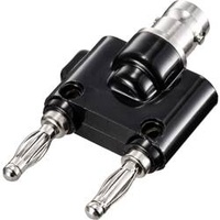 TRU Components Adapterstecker BNC-Buchse - Lamellenstecker 4mm gerade Schwarz