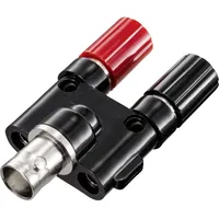 TRU Components Adapterstecker BNC-Buchse - Buchse 4mm gerade Schwarz