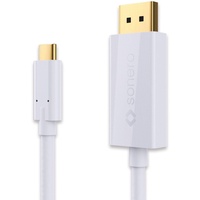 Sonero USB-C auf DP Kabel, - 1,00m - weiß