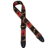Fender 2" Monogrammed Strap Black/Yellow/Red