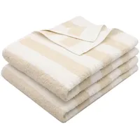 ZOLLNER Saunatuch 75 x 180 cm beige-weiß gestreift