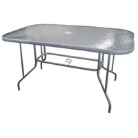 Lex Gartentisch 110 x 70 x 70 cm Grau/Silber