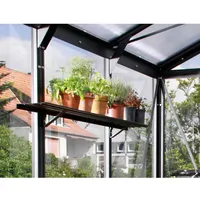Vitavia Aluminium-Wandregal inkl. Befestigungsmaterial und Stützwinkel-schwarz