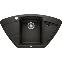 Blanco Zia 9 E mittig Einbau Granit schwarz Handbetätigung