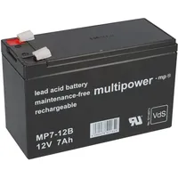 Multipower Blei-Akku MP7-12 Pb 12V 7Ah VdS, Faston 4,8