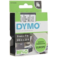 Dymo D1 Schriftband 9mm/7m schwarz auf weiß 9mm x