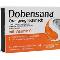 Reckitt Benckiser Deutschland GmbH Dobensana Orangengeschmack 1,2mg/0,6mg Lutschtabl. 16