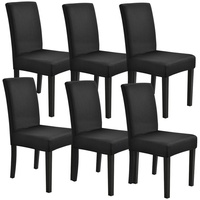 Neu.haus 6er-Set Stuhlhusse 42-53 cm Schwarz neu.haus