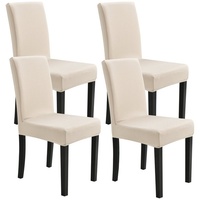 Neu.haus Neuhaus Stuhlhusse 4er-Set 42-53 cm Sandfarben Maschinenwaschbar Schonbezug