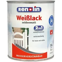 RENOLIN Wilckens Farben Weißlack 2in1 Seidenmatt, wasserverdünnbar, wetterbeständig, innen