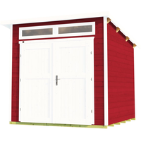 Weka Gartenhaus 264 2,35 x 2,39 m rot