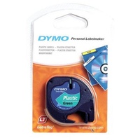Dymo LetraTag Beschriftungsband, 12mm, schwarz/grün (91204 / S0721640)