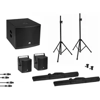 Omnitronic MOLLY 2.1 Aktives PA-Lautsprecher-Set inkl. Subwoofer, Bluetooth