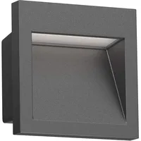 Ledscom.de LED Wandeinbauleuchte NOLA, Downlight für außen, IP54, anthrazit