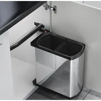 HAILO Mülleimer Küche, Einbau ab 45cm Schrank, 2-fach Abfalleimer