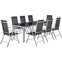 Juskys Milano Set 9-tlg. silbergrau
