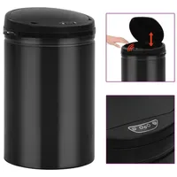 VidaXL Automatischer Sensor-Mülleimer 30 l Schwarz