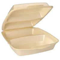 Papstar Menüboxen mit Klappdeckel, XPS beige laminiert