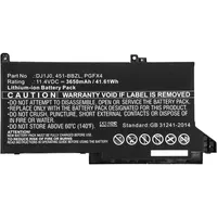 CoreParts MBXDE-BA0140 (4 Zellen, 3650 mAh), Notebook Akku, Schwarz