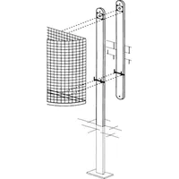 HP Autozubehör Eisenständer H.1400mm z.Bet.m.Schloss u.Schlü.f.Abfallbehälter 27l