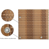 Progresja Polyrattan Balkonsichtschutz mit Metallösen - Stroh 0,9m x