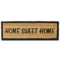 Relaxdays Kokosmatte HOME SWEET HOME braun 25,0 x 75,0