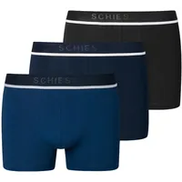 SCHIESSER 95/5 Shorts Organic Cotton Webgummibund blau/schwarz XL 3er