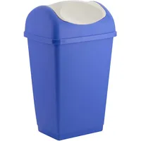 Testrut axentia Schwingdeckeleimer in den Farben Blau und Weiß,