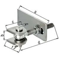 GAH Alberts Verstellbares Torband 146x23x55x130x28x50mm VA Btl.GAH