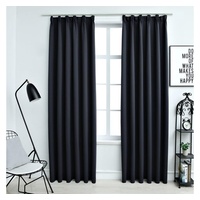 VidaXL Verdunkelungsvorhänge mit Haken 2 Stk. Anthrazit 140x225cm