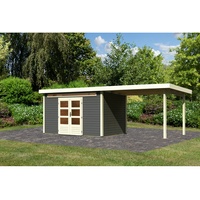 Karibu Gartenhaus Kandern 7 mit 300 cm Schleppdach –