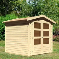Karibu Gartenhaus KARIBU "Amberg 2", beige (naturbelassen), Fußboden im