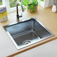 VidaXL Handgefertigte Küchenspüle Edelstahl