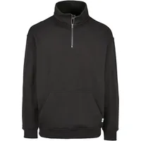 URBAN CLASSICS Organic Basic Troyer Sweatshirt Black XL