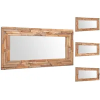 VidaXL Dekorativer Spiegel Teak 120 x 60 cm Rechteckig
