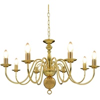 VidaXL Kronleuchter Golden für 8 x E14 Glühbirnen