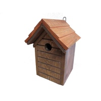 Conni Oberkircher's Nistkasten braun mit Schindelholzdach LxBxH: 26x19,5x19,5 cm